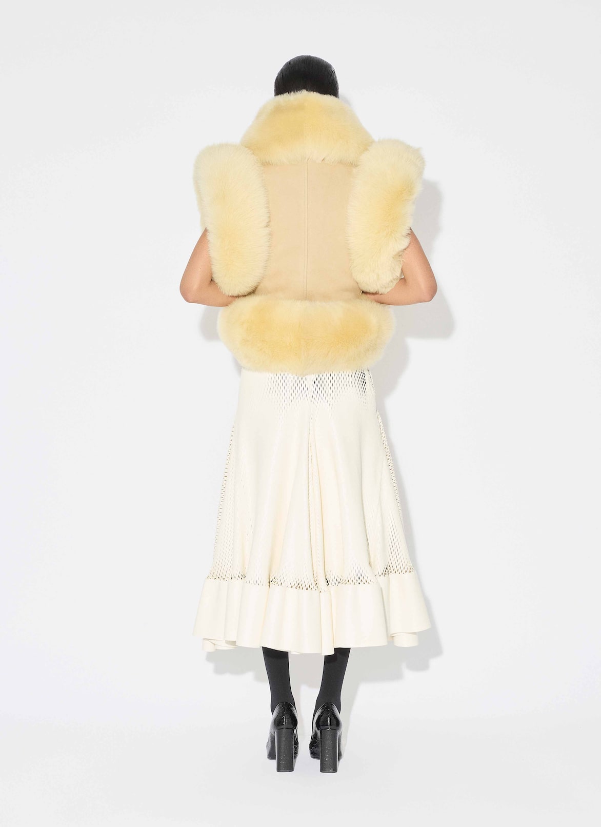 LAMBSKIN LEATHER FLARE SKIRT ALAÏA  LAMBSKIN LEATHER FLARE SKIRT